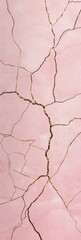 Seamless pattern crackled light French Pass pink marble with thin golden lines