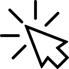 Cursor line icon. Vector symbol in trendy flat style on white background. Click arrow.