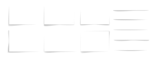 Rectangular shadow border. Rectangular shadow border from a sheet of paper. Realistic gradient shadow effect with transparency for banners and templates. Vector illustration