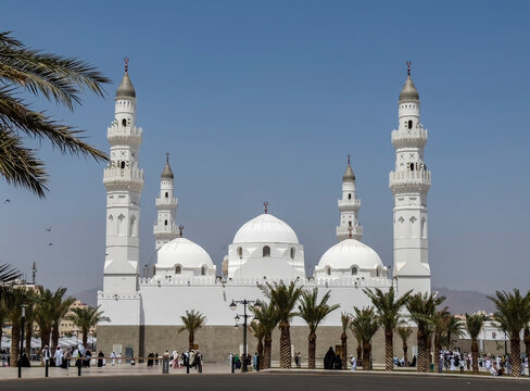 Masjid-e-Quba the first mosque in the history of Islam in Madina Munawara, Saudi Arabia