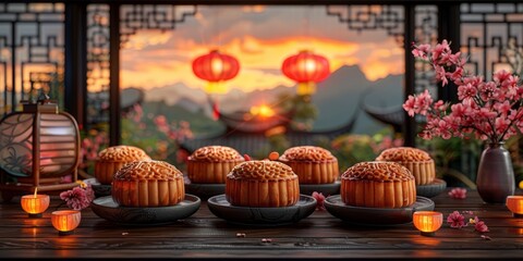 Mid-Autumn Festival mooncakes and lanterns, September 21st