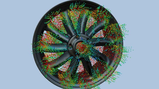 CFD simulation Computational fluid dynamics - Wheel airflow simulation