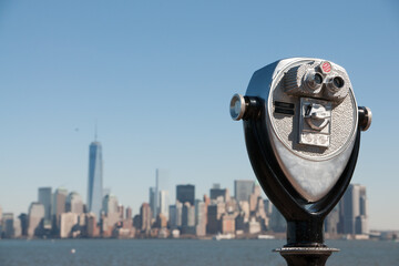 Coin-Operated Viewer with New York City Skyline