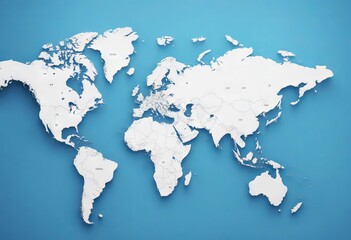 background map flat continent illustration earth continents globe blank world 3d blue