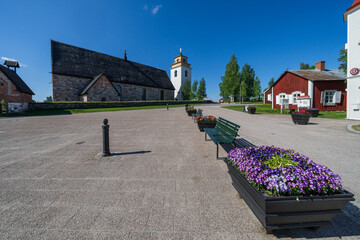 Fototapeta premium View from Gammelstad Church Town, Luleå, Norrbotten, Sweden