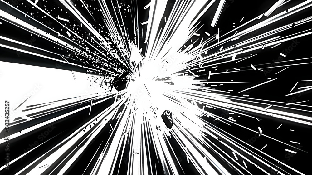 Poster experience the dynamic energy of manga and anime style comic speed lines featuring an alpha channel 
