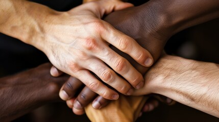 Fototapeta premium Hands Together for Unity and Support