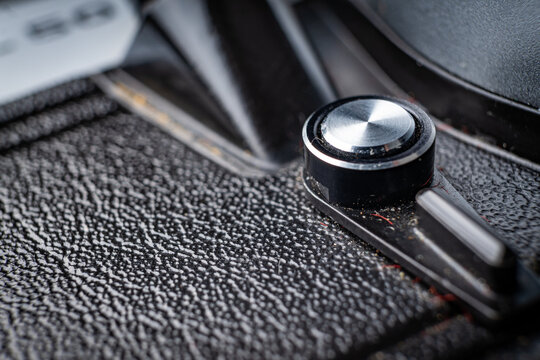 Close Up of a Vintage Camera's self timer knob