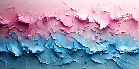 Obraz premium Cream smears on a pastel colored wall, delicate and airy texture
