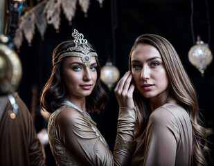 Friends at a carnival