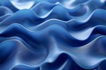 Fototapeta premium Monochrome blue background. Lightweight textured fabric. Generative AI