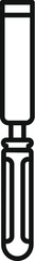 Obraz premium Minimalist line icon of a chisel, a woodworking hand tool with a shaped cutting edge at the end