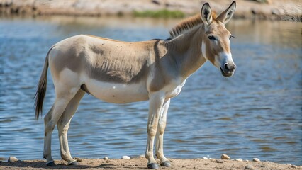 Turkmenian kulan (Equus hemionus kulan).