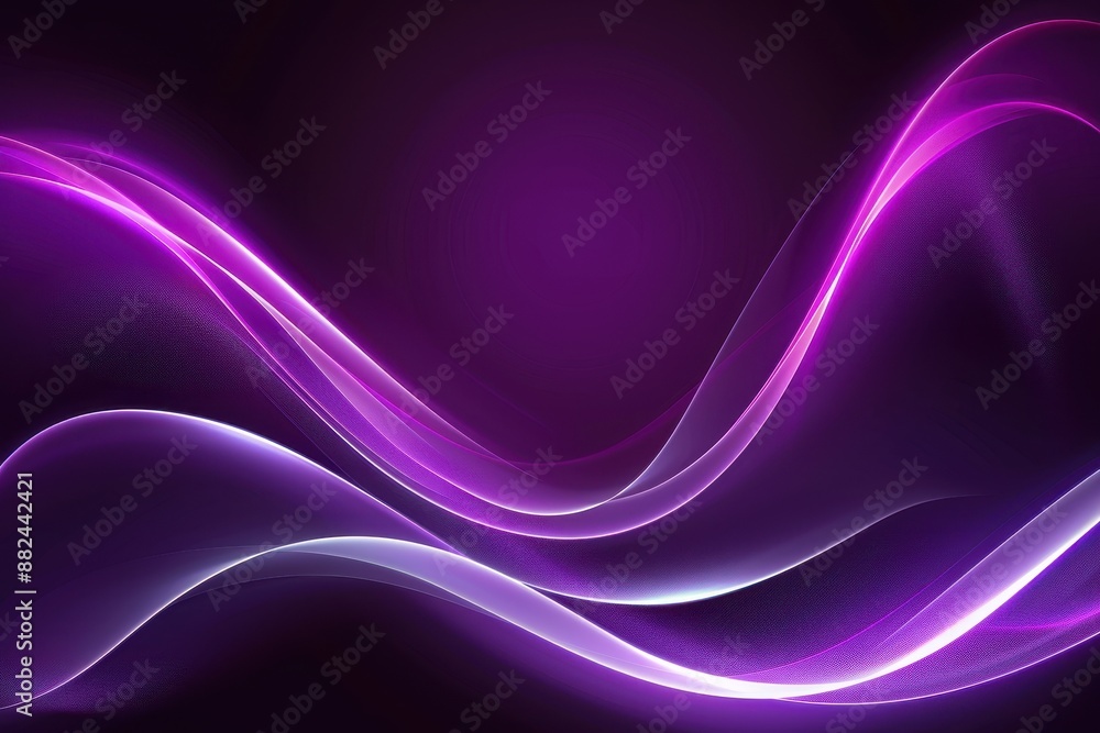 Canvas Prints a purple wave of light on a black background