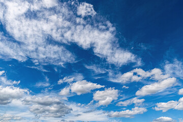 Natural background. White spring clouds	