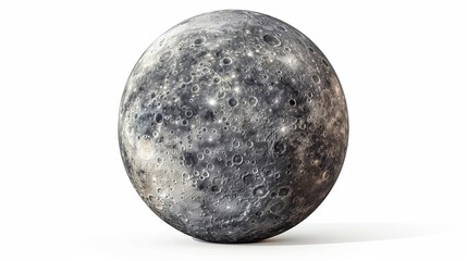 This image highlights the Moon's cratered landscape, capturing the ancient and timeworn characteristics of its surface, reflecting millions of years of cosmic impacts.