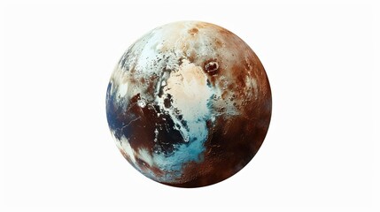 This image offers a dynamic and colorful view of Pluto's varied surface, highlighting different geographical and surface features, emphasizing the planet's diverse and changing nature.
