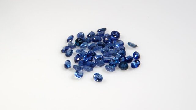natural kyanite gemstone on the white background
