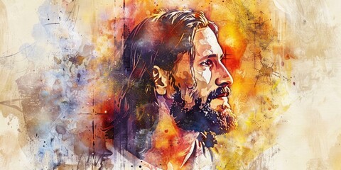 A portrait of a bearded man, possibly an artist or intellectual