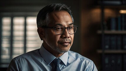 Obraz premium Portrait of a Businessman. Office Background