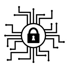 Tech Security Icon Vector Illustration