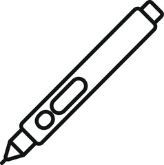 Black outline icon of a digital pen for graphic tablet drawing