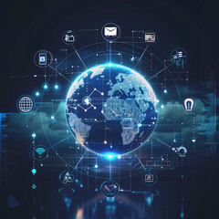 Obraz premium background with globe