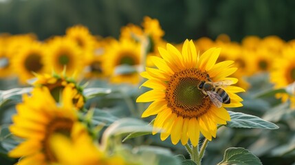 Bee on a Sunflower.