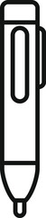 Simple black and white line icon of a marker pen, a drawing tool for artists and designers