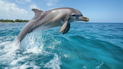 Dolphin Leaping Out of the Water.