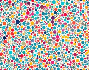 Abstract colorful random circles seamless pattern on white background 