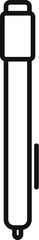 Simple line art icon of a marker pen, suggesting concepts of creativity, art supplies, and office stationery