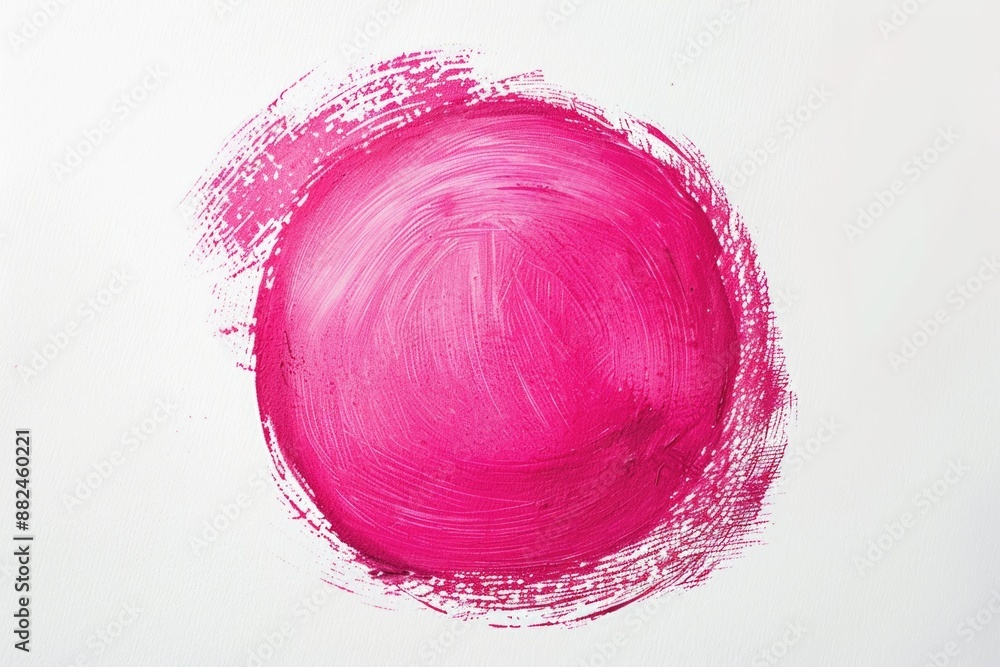 Aufkleber A single pink circle sits on a white background, perfect for illustrating concepts or adding a pop of color to designs
