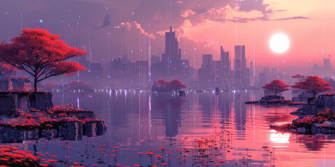 赤と黄色の水彩のグラデーション背景