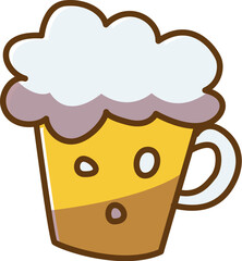 ビール　手描き