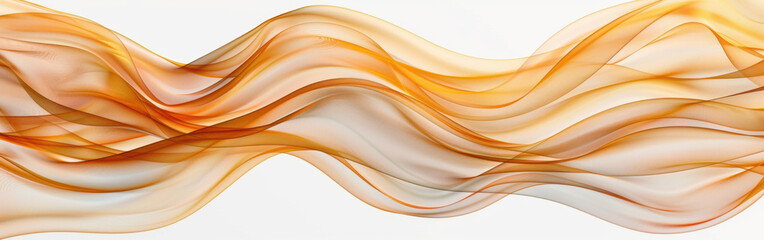 A long orange wave with a white background
