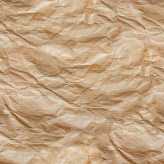 Seamless 4k photo texture of crumpled cardboard packaging paper.
