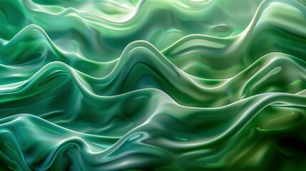 Fototapeta premium Green Waves Background: Tranquil and Natural