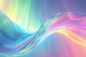Naklejka premium Abstract background with pastel colored waves flowing and creating a beautiful dynamic shape, perfect for any project requiring a touch of elegance and fluidity