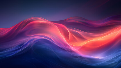 Abstract background with a blue and purple gradient, curved lines, dark color, and blurred effect. Background for design in the style of digital art, high resolution.
