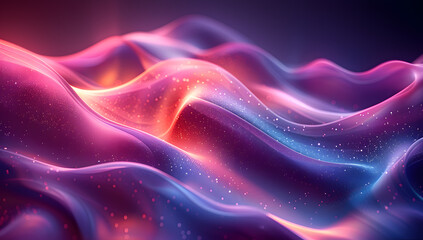 Abstract background with a blue and purple gradient, curved lines, dark color, and blurred effect. Background for design in the style of digital art, high resolution.