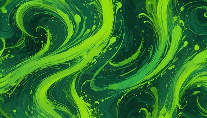 Clear Plain Shiny Warm Soft Vintage Bokeh Cloudy Wave Like Geometric Green Background or Texture