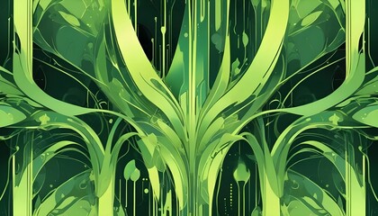 Clear Plain Shiny Warm Soft Vintage Bokeh Cloudy Wave Like Geometric Green Background or Texture