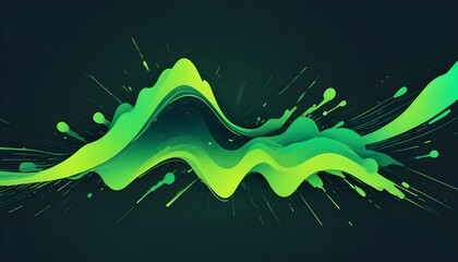 Clear Plain Shiny Warm Soft Vintage Bokeh Cloudy Wave Like Geometric Green Background or Texture