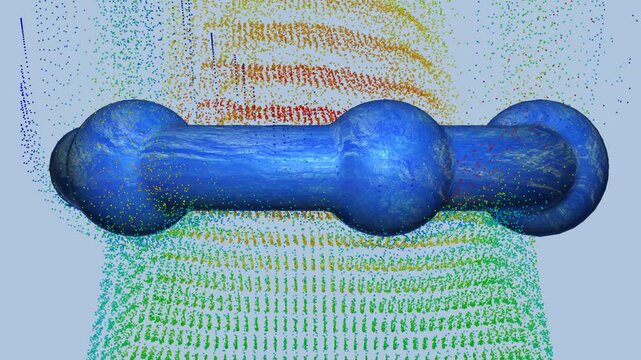 CFD simulation Computational fluid dynamics - Plarique toy airflow simulation