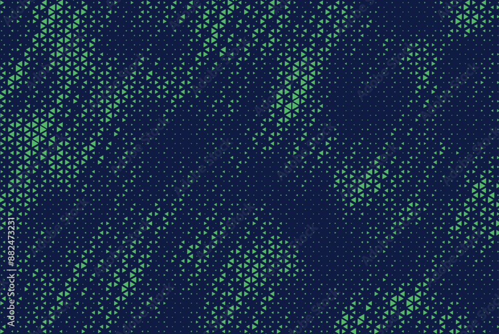Aufkleber Abstract background with red triangle dots. Triangle halftone geometric background. Halftone triangular retro 80s pattern. Minimal style retro dynamic wallpaper.