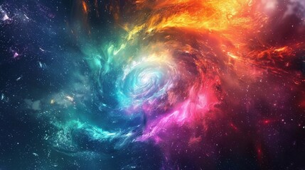 Obraz premium The Beauty of Dazzling Nebula Rotation: The Charm of Cosmic Nebula: Dazzling Rotating Wallpaper Background, an abstract wallpaper background that stuns the universe, aims to become a bestseller