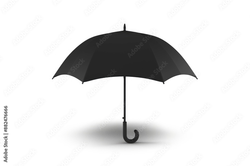 Aufkleber A simple image of a black umbrella against a white background, ideal for use in illustrations or designs where a pop of color is needed