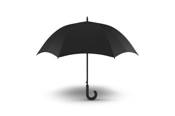A simple image of a black umbrella against a white background, ideal for use in illustrations or designs where a pop of color is needed