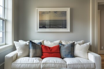 Elevate your decor with a white frame display, adding a touch of elegance to your living space